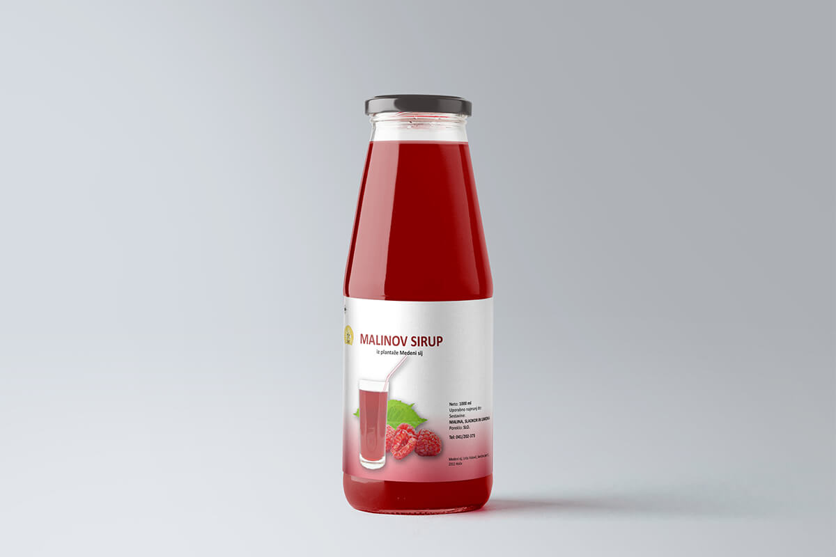 Etikete malinov sirup